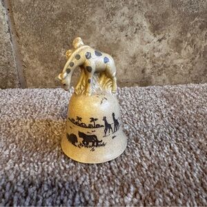 Vintage Ceramic Giraffe Bell UCTCI Japan Animal Decor Africa Giraffe Lover Gift